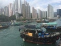 Aberdeen Typhoon Shelter, Hongkong Skyline