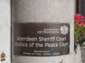 Aberdeen Court sign in Aberdeen
