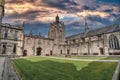 Aberdeen University King`s College building before storm .This is the oldest university in Aberdeen Royalty Free Stock Photo