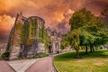 Aberdeen University King`s College building before storm .This is the oldest university in Aberdeen