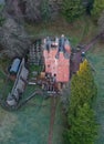 Craigievar Castle following conservation work to paint the walls pink