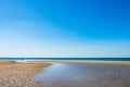 Aberdovey Aberdyfi Wales Snowdonia UK vast beautiful seascape holiday destination water flowing into the sea Royalty Free Stock Photo