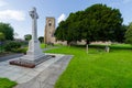 Abergel Parish church and war memorial