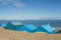 Abersoch beach huts. Royalty Free Stock Photo