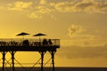 Aberystwyth pier sihlouette