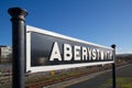 Aberystwyth station sign