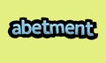 ABETMENT writing vector design on a yellow background Royalty Free Stock Photo