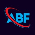 ABF letter logo design, a b f letter design, ABF Blue and red letter logo for technology, 2G, 3G, 4G, 5G, 6G