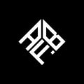 ABF letter logo design on black background. ABF creative initials letter logo concept. ABF letter design Royalty Free Stock Photo