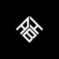 ABH letter logo design on black background. ABH creative initials letter logo concept. ABH letter design