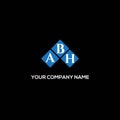 ABH letter logo design on BLACK background. ABH creative initials letter logo concept. ABH letter design