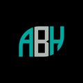 ABH letter logo design on black background.ABH creative initials letter logo concept.ABH letter design