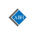 ABH letter logo design on white background. ABH creative initials letter logo concept. ABH letter design