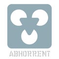 Abhorrent concept icon on white Royalty Free Stock Photo