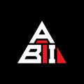 ABI triangle letter logo design with triangle shape. ABI triangle logo design monogram. ABI triangle vector logo template with red Royalty Free Stock Photo