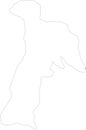 Abia Nigeria outline map Royalty Free Stock Photo