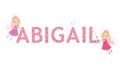 Abigail female name with cute fairy Royalty Free Stock Photo