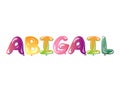 Abigail girls name text balloons