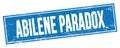 ABILENE PARADOX text on blue grungy rectangle stamp