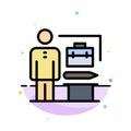 Abilities, Accomplished, Achieve, Businessman Abstract Flat Color Icon Template