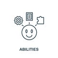 Abilities icon from reputation management collection. Simple line element Abilities symbol for templates, web design and