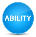 Ability elegant cyan blue round button