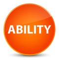 Ability elegant orange round button