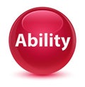 Ability glassy pink round button