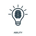Ability icon. Line style icon design. UI. Illustration of ability icon. Pictogram isolated on white. Ready to use in web