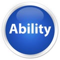 Ability premium blue round button