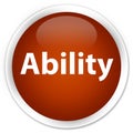 Ability premium brown round button
