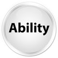 Ability premium white round button