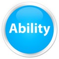 Ability premium cyan blue round button