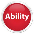 Ability premium red round button