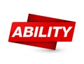 Ability premium red tag sign