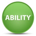 Ability special soft green round button