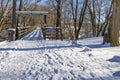 Winter snow in Abingdon, Virginia, USA