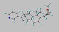 Abiraterone molecular structure isolated on grey