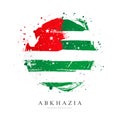 Abkhaz flag in the form of a large circle