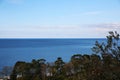 Abkhazia, Gagra. View from mountain on the city and Sea Royalty Free Stock Photo