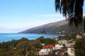 Abkhazia, Gagra. View from mountain on the city and Sea Royalty Free Stock Photo