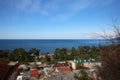 Abkhazia, Gagra. View from mountain on the city and Sea Royalty Free Stock Photo