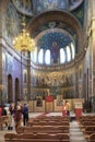 Abkhazia. New Athos Simon the Zealot Monastery. Interior of temp Royalty Free Stock Photo