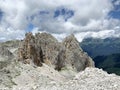 Abkhazia. View of the rock of Dragon from the pass