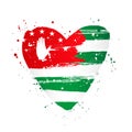 Abkhazian flag in the form of a big heart