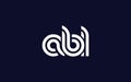 ABL Creative Unique Modern Letter Logo Design Royalty Free Stock Photo
