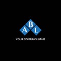 ABL letter logo design on BLACK background. ABL creative initials letter logo concept. ABL letter design Royalty Free Stock Photo