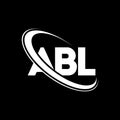 ABL logo. A B L design. White ABL letter. ABL/A B L letter logo design. Initial letter ABL linked circle uppercase monogram logo