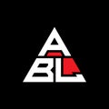 ABL triangle letter logo design with triangle shape. ABL triangle logo design monogram. ABL triangle vector logo template with red