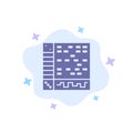Ableton, Application, Audio, Computer, Draw Blue Icon on Abstract Cloud Background